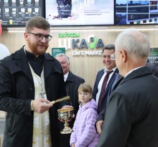 Священник принял участие в открытии АЗС «Белоруснефть» № 21.
