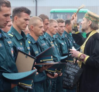 Иерей Николай Куренков принял участие в торжественном открытии пожарного аварийно-спасательного поста