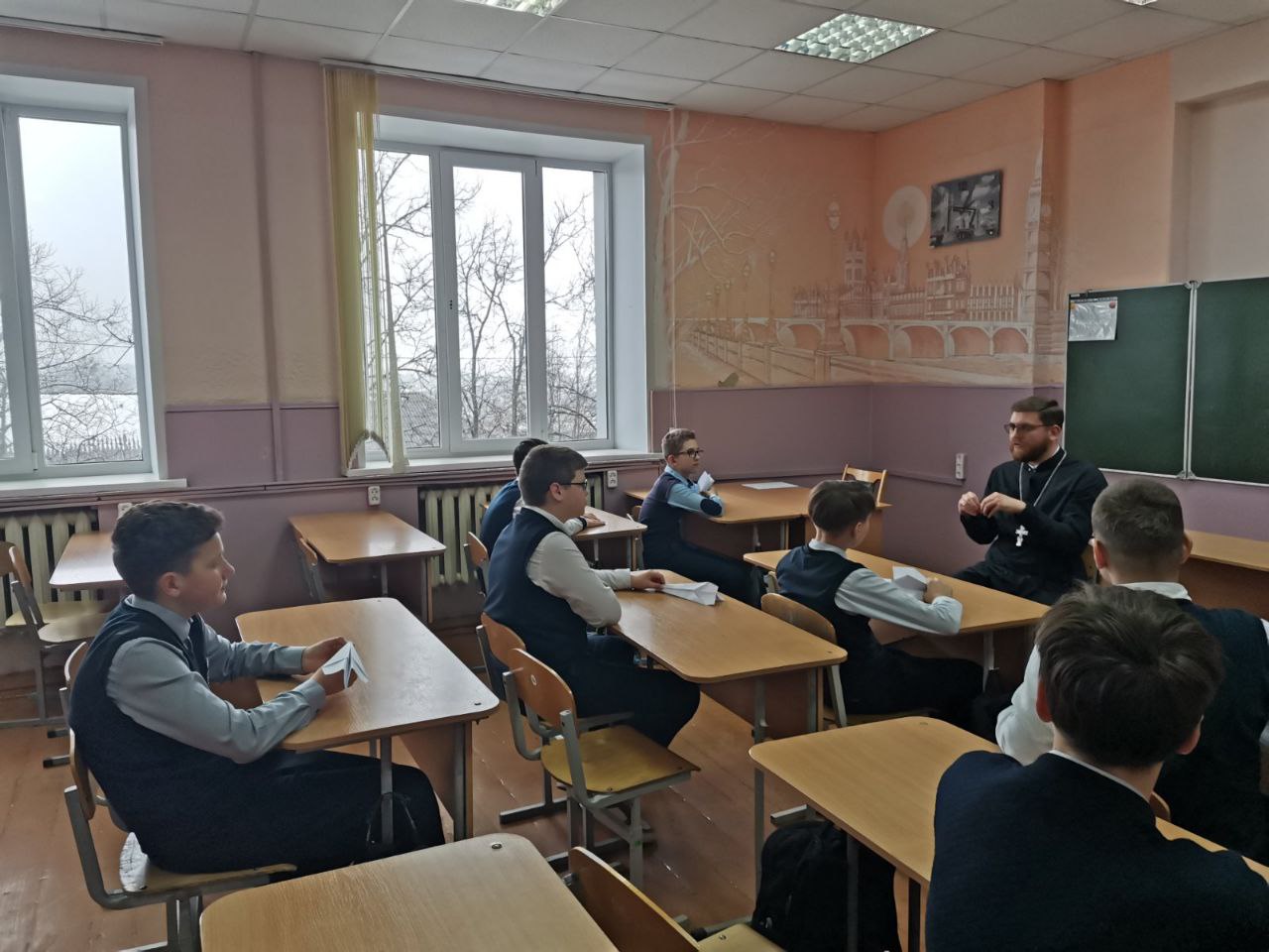 Встреча учащихся со священником
