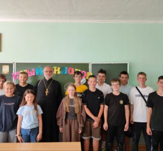 Беседа о Кресте Христовом с учениками Заямновской СШ